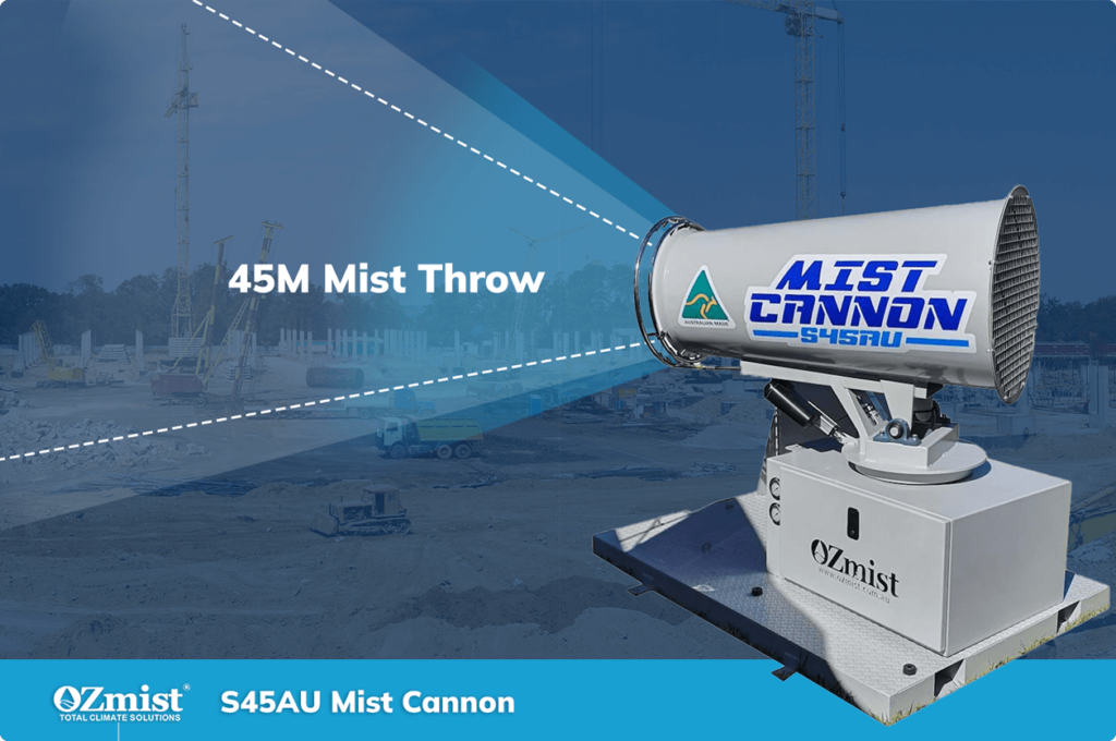 Worksite Dust Containment S45AU Mist Cannon OZmist